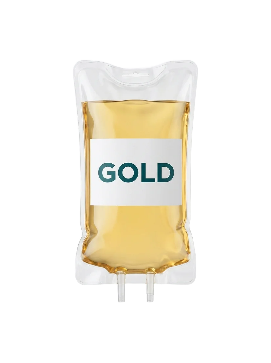Gold Package — $180 (Saline + B vitamins + 2 add-ins) IV bag
